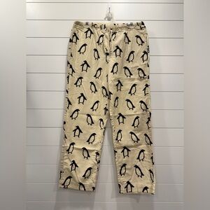 Hanna Andersson Cream Penguin Print Pajama Pant